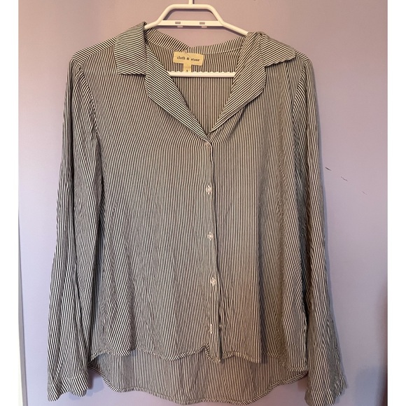 Anthro Cloth & Stone Striped button down shirt - Picture 2 of 3